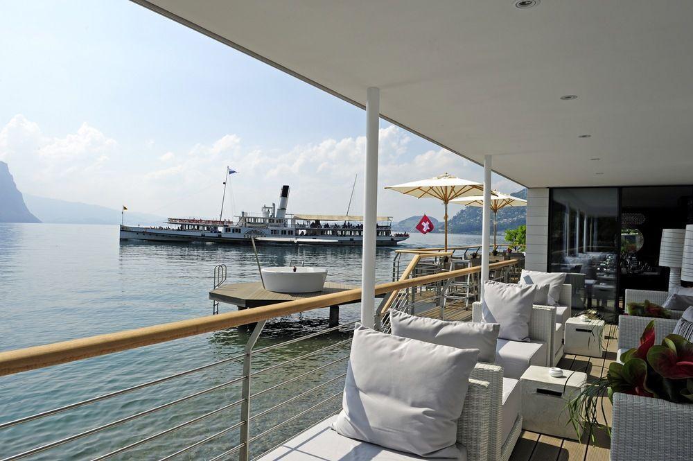 Hotel Vitznauerhof - Lifestyle Hideaway At Lake Lucerne ร้านอาหาร รูปภาพ