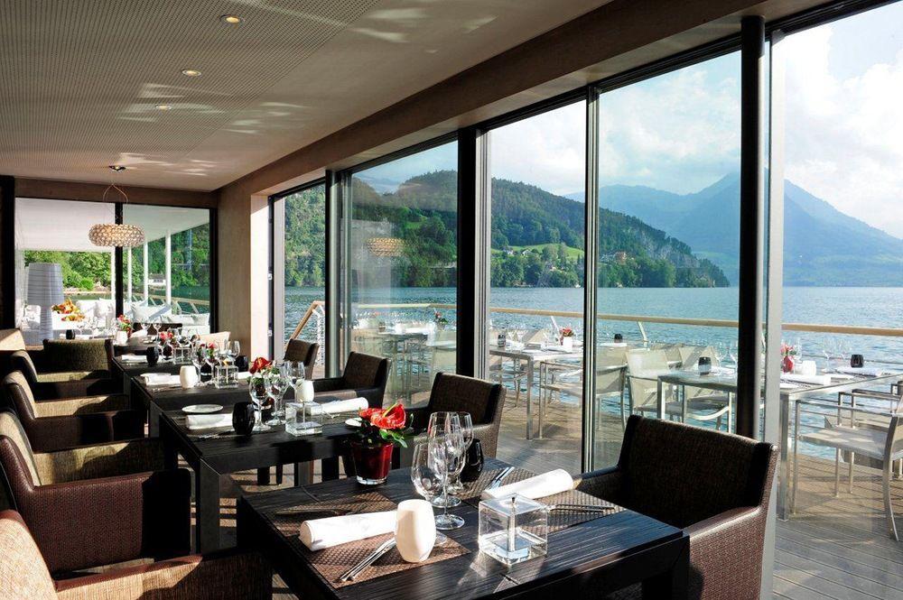 Hotel Vitznauerhof - Lifestyle Hideaway At Lake Lucerne ร้านอาหาร รูปภาพ